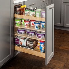 No Wiggle 5 Inch Base Cabinet Pullout with Soft-Close Undermount Slides No Wiggle 5 Inch Base Cabinet Pullout with Soft-Close Undermount Slides