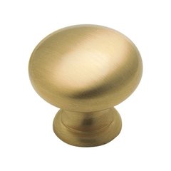 Solid Brass Knob 1-1/4" Dia. Brushed Brass Solid Brass Knob 1-1/4" Dia. Brushed Brass