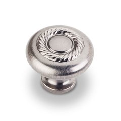 Lenoir 1-1/4 Inch Diameter Bright Nickel Brushed with Dull Lacquer Cabinet Knob Lenoir 1-1/4 Inch Diameter Bright Nickel Brushed with Dull Lacquer Cabinet Knob