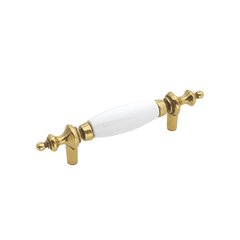 Tranquility Pull 3" C/C White and Brass Tranquility Pull 3" C/C White and Brass