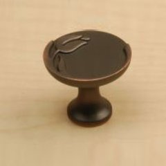 Tulip 1-3/16 Inch Diameter Antique Bronze Copper Cabinet Knob Tulip 1-3/16 Inch Diameter Antique Bronze Copper Cabinet Knob
