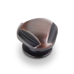 Chesapeake 1-5/16 Inch Diameter Dark Brushed Antique Copper Cabinet Knob Chesapeake 1-5/16 Inch Diameter Dark Brushed Antique Copper Cabinet Knob