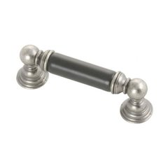 Gaslight 3 Inch Center to Center Black Nickel Vibed With Black Cabinet Pull Gaslight 3 Inch Center to Center Black Nickel Vibed With Black Cabinet Pull