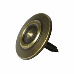 Small Double-Ring Clavo 1-3/16 inch Diameter - Antique Brass Small Double-Ring Clavo 1-3/16 inch Diameter - Antique Brass