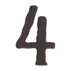 Hammered House Number Four Aged Bronze Hammered House Number Four Aged Bronze