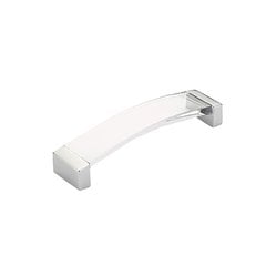 Positano 5-1/16 Inch Center to Center Polished Chrome/Clear Cabinet Pull Positano 5-1/16 Inch Center to Center Polished Chrome/Clear Cabinet Pull