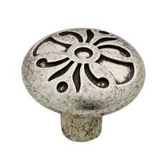 Augustine 1-3/8 Inch Diameter Silver Hammered Cabinet Knob Augustine 1-3/8 Inch Diameter Silver Hammered Cabinet Knob