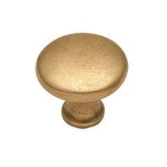Conquest 1-1/8 Inch Diameter Lustre Brass Cabinet Knob Conquest 1-1/8 Inch Diameter Lustre Brass Cabinet Knob