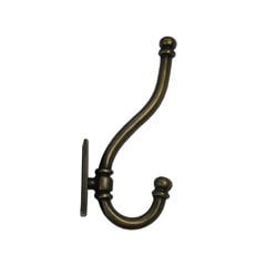 Heavy Traditional Hook 6-1/4" L X 1-1/2" W - Antique Brass Heavy Traditional Hook 6-1/4" L X 1-1/2" W - Antique Brass