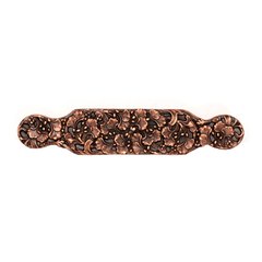 Florid Leaves 5 Inch Center to Center Antique Copper Cabinet Pull Florid Leaves 5 Inch Center to Center Antique Copper Cabinet Pull