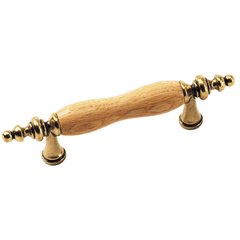 First Family 3 Inch Center to Center Oak/Light Brass Cabinet Pull First Family 3 Inch Center to Center Oak/Light Brass Cabinet Pull