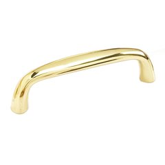 Solid Brass Traditional Designs 4 Inch Center to Center Polished Brass Cabinet Pull Solid Brass Traditional Designs 4 Inch Center to Center Polished Brass Cabinet Pull
