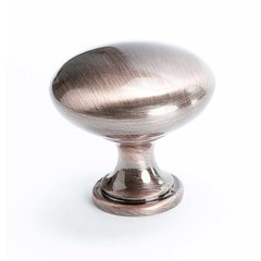 Euro Moderno 1-3/16 Inch Diameter Brushed Antique Copper Cabinet Knob Euro Moderno 1-3/16 Inch Diameter Brushed Antique Copper Cabinet Knob