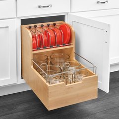 Food Storage Container Organizer 18 inch Wood Food Storage Container Organizer 18 inch Wood