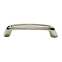 Ovale Designs 5 Inch Center to Center Polished White Brass Cabinet Pull Ovale Designs 5 Inch Center to Center Polished White Brass Cabinet Pull