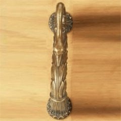 Swans 9 Inch Center to Center Monticello Brass Cabinet Pull Swans 9 Inch Center to Center Monticello Brass Cabinet Pull