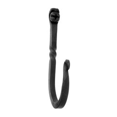Hand Forged Utility Hook 3-1/2 inch High Black Iron Hand Forged Utility Hook 3-1/2 inch High Black Iron