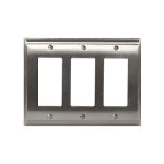 Candler Three Rocker Wall Plate Satin Nickel Candler Three Rocker Wall Plate Satin Nickel