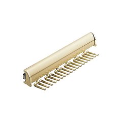 Elite Tie Rack Polished Brass 13-7/8" L - 18 Hook Elite Tie Rack Polished Brass 13-7/8" L - 18 Hook