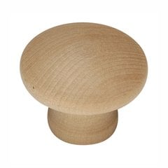 Natural Woodcraft Knob 1-1/4" Dia Unfinished Wood Natural Woodcraft Knob 1-1/4" Dia Unfinished Wood