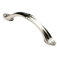 Montcalm Forged Solid Brass 3-3/4 Inch Center to Center Satin Nickel Cabinet Pull Montcalm Forged Solid Brass 3-3/4 Inch Center to Center Satin Nickel Cabinet Pull