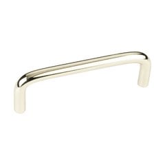Torino 3-1/2 Inch Center to Center Polished Brass Plated Steel Cabinet Pull Torino 3-1/2 Inch Center to Center Polished Brass Plated Steel Cabinet Pull