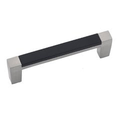 Loft 3 Inch Center to Center Satin Nickel With Black Cabinet Pull Loft 3 Inch Center to Center Satin Nickel With Black Cabinet Pull