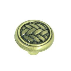 Harris 1-1/4 Inch Diameter Brushed Antique Brass Cabinet Knob Harris 1-1/4 Inch Diameter Brushed Antique Brass Cabinet Knob