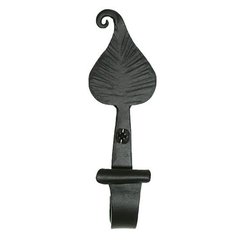 Leaf Clothes Hook 4 inch High Black Iron Leaf Clothes Hook 4 inch High Black Iron