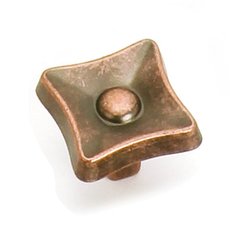 Flair 1-1/4 Inch Diameter Antique Copper Cabinet Knob Flair 1-1/4 Inch Diameter Antique Copper Cabinet Knob