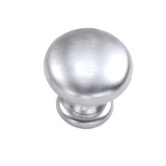 Solid Brass 1-1/16 Inch Diameter Satin Chrome Cabinet Knob Solid Brass 1-1/16 Inch Diameter Satin Chrome Cabinet Knob