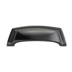Modus 3-3/4 Inch Center to Center Matte Black Cabinet Cup Pull Modus 3-3/4 Inch Center to Center Matte Black Cabinet Cup Pull