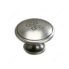 Povera 1-3/16 Inch Diameter Faux Iron Cabinet Knob Povera 1-3/16 Inch Diameter Faux Iron Cabinet Knob