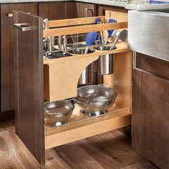 448KB 11" Organizer W/ Knife Block, Bins & Shelves Maple 448KB 11" Organizer W/ Knife Block, Bins & Shelves Maple