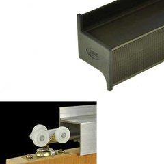 72 inch Wall Mount Fascia Single Door Track-Bronze 72 inch Wall Mount Fascia Single Door Track-Bronze