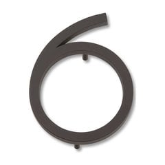 Modern Avalon House Number Six Aged Bronze Modern Avalon House Number Six Aged Bronze