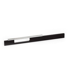 Level 6-5/16 Inch Center to Center Black Polished Chrome Cabinet Pull Level 6-5/16 Inch Center to Center Black Polished Chrome Cabinet Pull