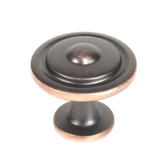 Lisbon 1-1/4 Inch Diameter Antique Bronze/Copper Cabinet Knob Lisbon 1-1/4 Inch Diameter Antique Bronze/Copper Cabinet Knob