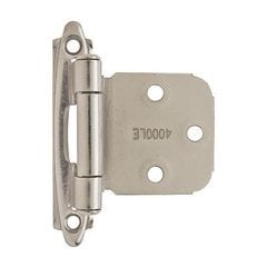 20% OFF Variable Overlay Hinge 2-1/16 Inch Width - Satin Nickel - Pair