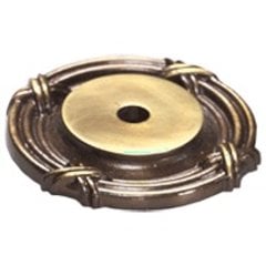 Versailles Forged Solid Brass 1-1/2 Inch Diameter Antique Light Polish Back-plate Versailles Forged Solid Brass 1-1/2 Inch Diameter Antique Light Polish Back-plate