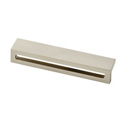 Urban Square 5-1/16 Inch Center to Center Satin Nickel Finger Pull Urban Square 5-1/16 Inch Center to Center Satin Nickel Finger Pull