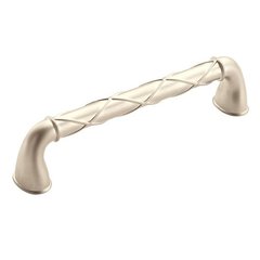 Lattice 5-1/16 Inch Center to Center Satin Nickel Matte Cabinet Pull Lattice 5-1/16 Inch Center to Center Satin Nickel Matte Cabinet Pull
