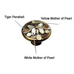 Heirloom Treasures 1-1/2 Inch Diameter Polished Brass/Antique Brass Cabinet Knob Heirloom Treasures 1-1/2 Inch Diameter Polished Brass/Antique Brass Cabinet Knob