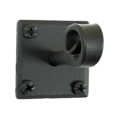 Coat Hook with Square Backplate Black Iron Coat Hook with Square Backplate Black Iron