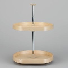 D Shape Two Shelf Set 20 inch Diameter - Wood D Shape Two Shelf Set 20 inch Diameter - Wood