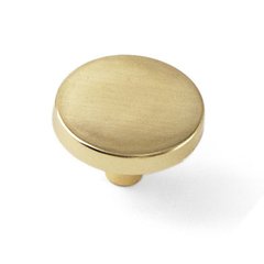 Tech 1-1/4 Inch Diameter Polished Brass Cabinet Knob Tech 1-1/4 Inch Diameter Polished Brass Cabinet Knob