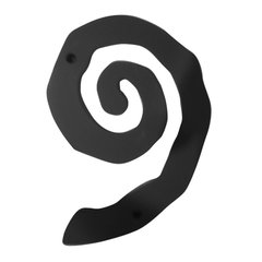 Large Scroll House Number Nine Matte Black Large Scroll House Number Nine Matte Black
