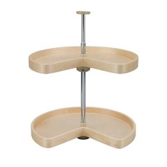 Kidney Shape Two Shelf Set 24 inch Diameter - Wood Kidney Shape Two Shelf Set 24 inch Diameter - Wood