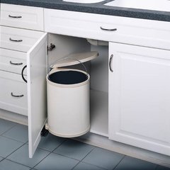 Single Trash Pullout 15 Litre-White Single Trash Pullout 15 Litre-White