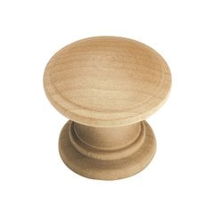 Natural Woodcraft Footed Knob 1-1/4" Dia Unfinished Wood Natural Woodcraft Footed Knob 1-1/4" Dia Unfinished Wood